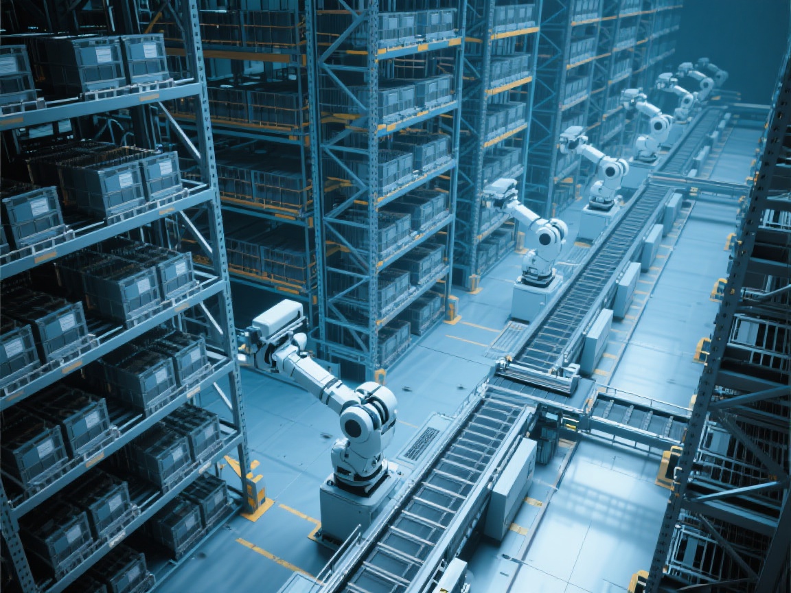 智能仓储技术展示：AGV与智能货架协同工作