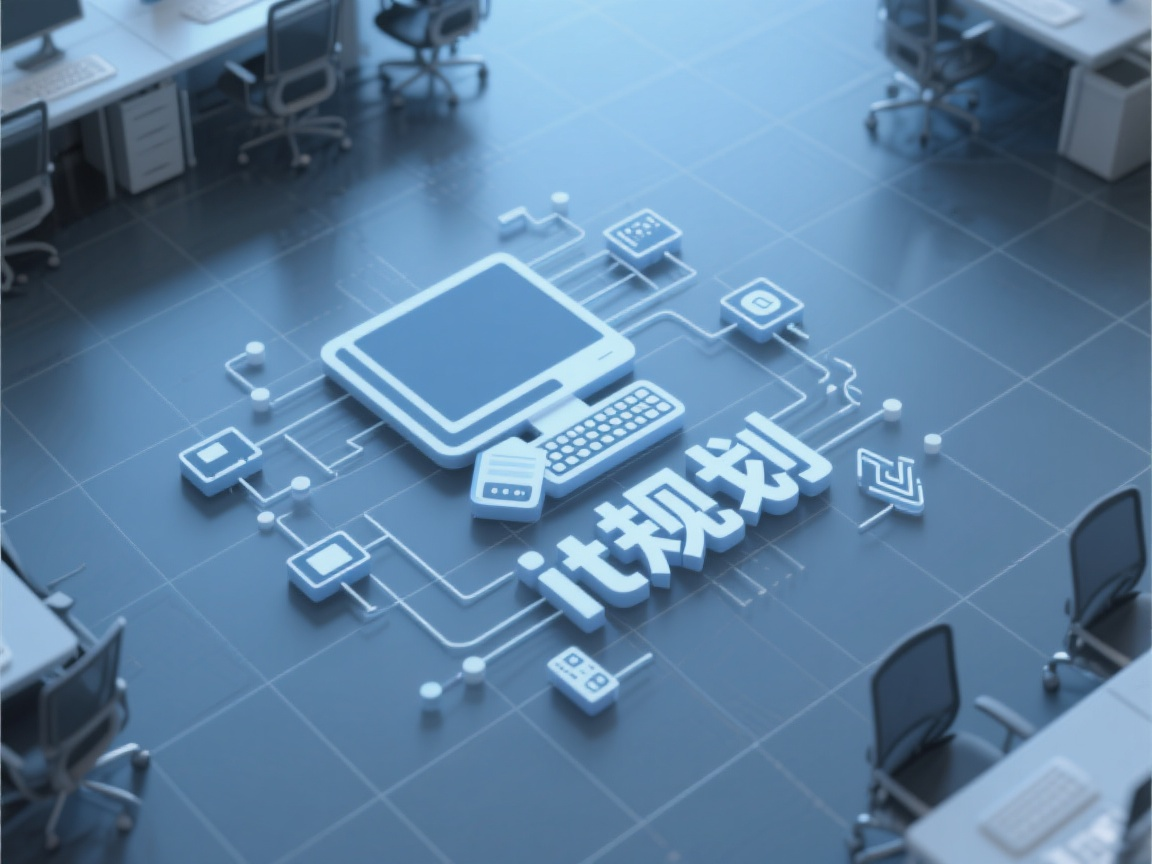 IT规划咨询概念图，展示数字化转型与业务融合